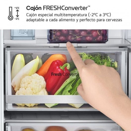 LG Serie 900 GSLE91MBAC Frigorífico Americano Side By Side C Acero Texturizado Antihuellas