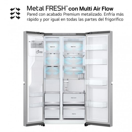 LG Serie 900 GSLE91MBAC Frigorífico Americano Side By Side C Acero Texturizado Antihuellas