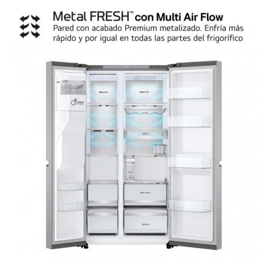 Frigorifero Americano LG GSLE91MBAC Total No Frost 179cm 628L C Metallo