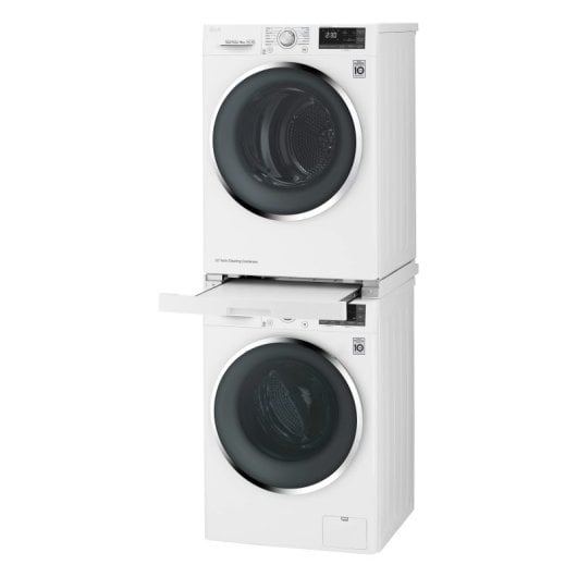 LG DSTWH.ABWQKEU Kit de Unión Lavadora y Secadora con Bandeja Extraíble Blanco
