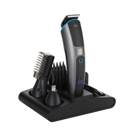 Máquina de Cortar Cabelo Multifunções Klack 12 em 1 Sem Fio 90min 1 Pente À Prova de Água Carga Rápida