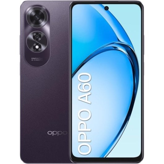 OPPO A60 16,9 cm (6.67") Double SIM Android 14 4G USB Type-C 8 Go 256 Go 5000 mAh Violet