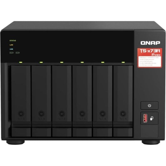 QNAP TS-673A NAS 6 Bahías Negro