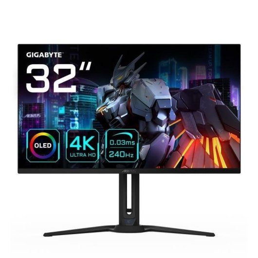 Monitor PC Gigabyte AORUS FO32U2 32" UltraHD 4K 240Hz QD-OLED 0,03ms FreeSync Premium