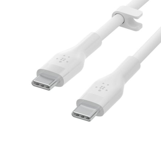 Cable USB-C Belkin CAB009BT1MBW2PK 1 m Pack 2 Unidades Silicona Negro/Blanco