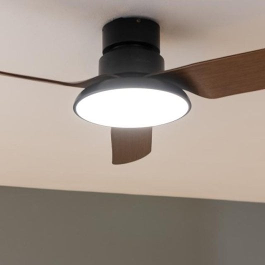 Cecotec EnergySilence Aero 5200 Light Ventilatore da soffitto in legno scuro con luce 73" 30/24W