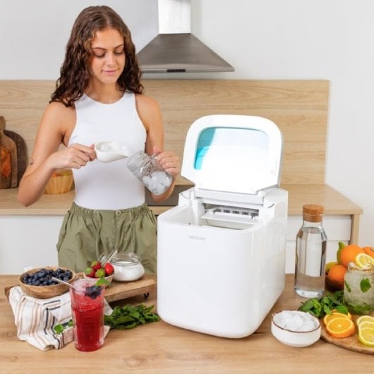Cecotec Chillin' Ice 1500 Máquina de Hacer Hielo Hasta 15Kg 150W Blanca