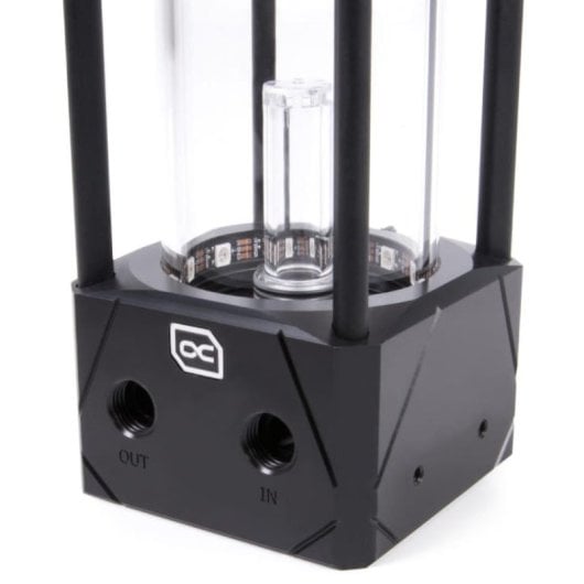 Alphacool Eisbecher Aurora D5 ARGB Depósito Acetal/Vidrio 360ml con Bomba VPP Apex D5