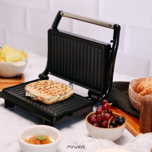 MyWave MWGRI-90N Contact Grill Placas Anti Adherentes Apertura 90º Potencia 800W