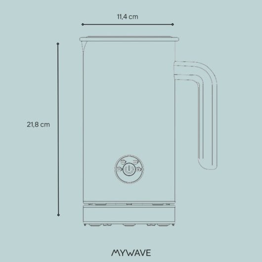 MyWave ESP-500 Espumador de Leche 500W con Revestimiento Antiadherente Y Apagado Automático