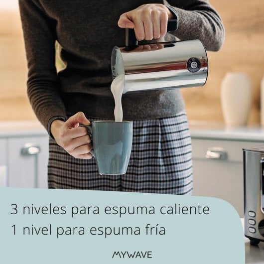 MyWave ESP-500 Espumador de Leche 500W con Revestimiento Antiadherente Y Apagado Automático