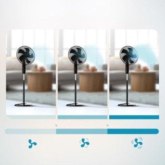 Ventilatore a piantana Cecotec EnergySilence 515 Maxflow Black 45W 16" 3 velocità Timer