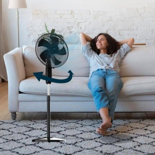 Ventilatore a piantana Cecotec EnergySilence 515 Maxflow Black 45W 16" 3 velocità Timer