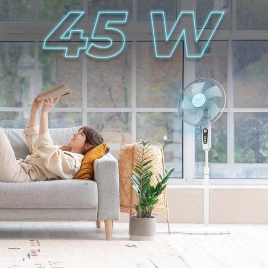 Ventilador Cecotec EnergySilence 515 MaxFlow White 16" 45W Altura Regulável
