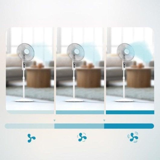 Ventoinha de Pé Cecotec EnergySilence 515 MaxFlow 45W 16" 3 Velocidades Oscilante Temporizador