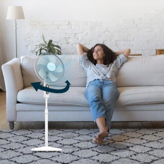 Ventilador Cecotec EnergySilence 515 MaxFlow White 16" 45W Altura Regulável