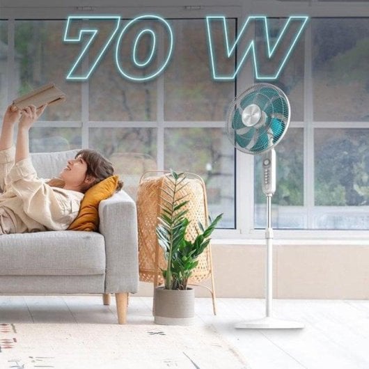 Ventilatore Cecotec EnergySilence 610 Max Flow 70W 16" 4 velocità timer oscillante