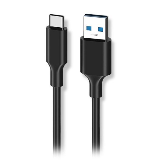 1Life Cable USB-A USB-C 10Gbps 30W 1,5m Negro