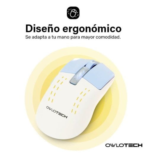 Mouse wireless Owlotech M95 con display OLED bianco