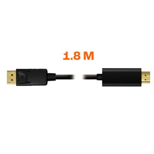 Câble PcCom Essential DisplayPort vers HDMI 1,8 m noir