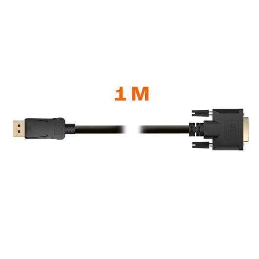 PcCom Essential Cable DisplayPort a DVI 1m Negro