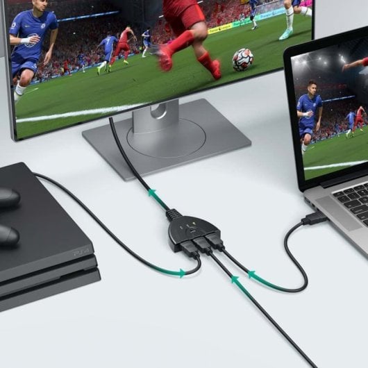 PcCom Essential Conmutador HDMI de 3 Puertos Negro