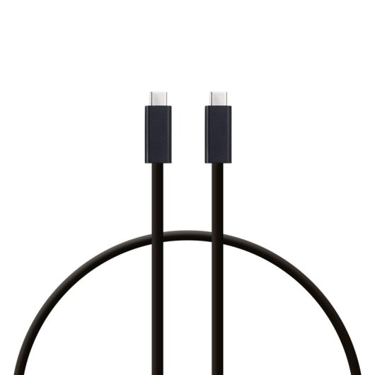 Cabo de carregamento rápido PcCom Essential USB-C para USB-C 4 40 Gbps 8K Vídeo 1m Preto