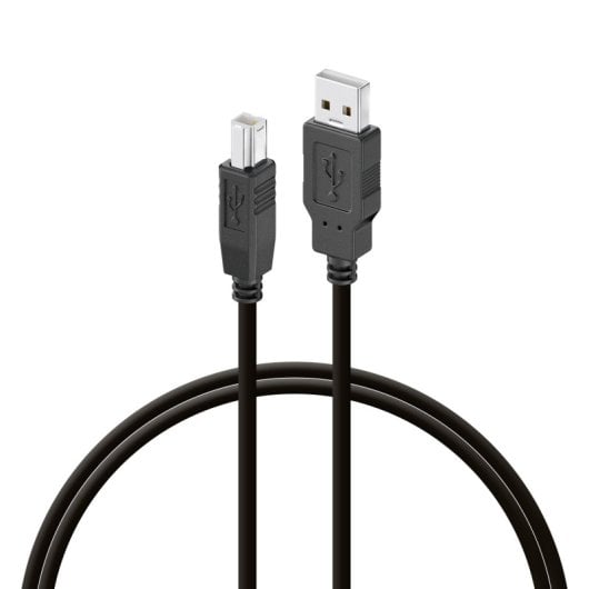 PcCom Essential Cable Impresora USB 2.0 A/B Macho/Macho 2m Negro