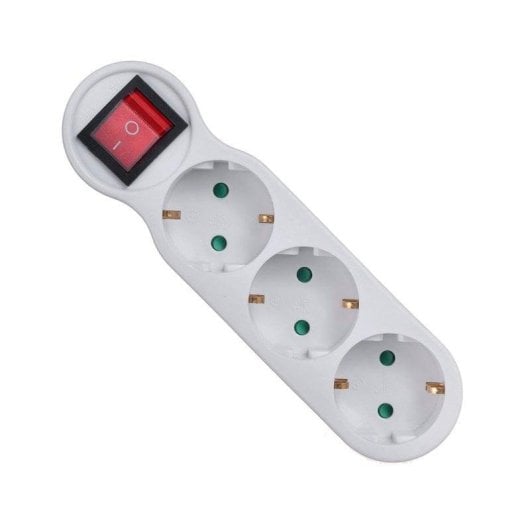 Régua de tomadas Klack 3 Tomadas com Interruptor e Terra Proteção Criança
