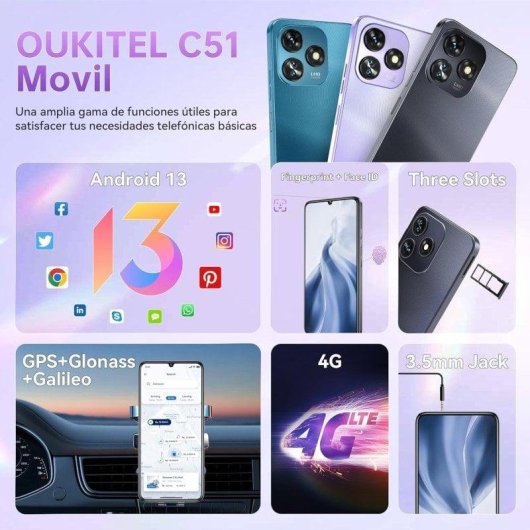 Oukitel C51 4G 6GB 128GB 6.8" Schwarz