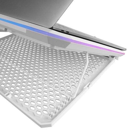 Mars Gaming MNBC13 ARGB Base de refroidissement pour ordinateurs portables jusqu'à 17" Blanc