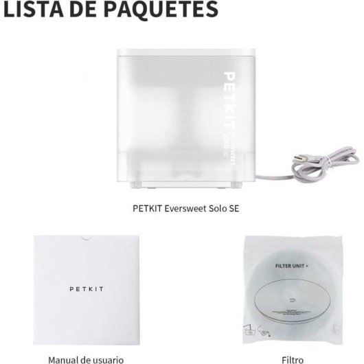 Bebedero Automático para Mascotas PetKit Eversweet Solo SE 1,8 L USB Ultrasilencioso