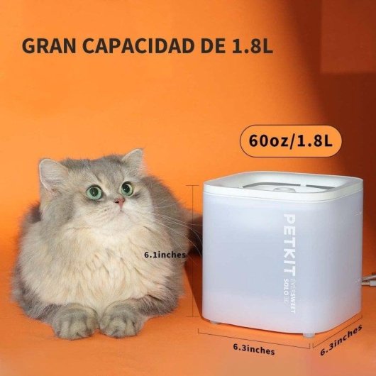 Bebedero Automático para Mascotas PetKit Eversweet Solo SE 1,8 L USB Ultrasilencioso