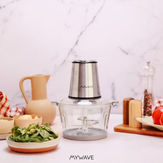 MyWave MWPC-MIN Picadora de Alimentos 400W con Cuchillas de Acero Inoxidable