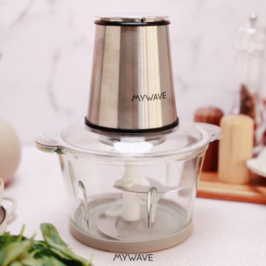 MyWave MWPC-MIN Picadora de Alimentos 400W con Cuchillas de Acero Inoxidable