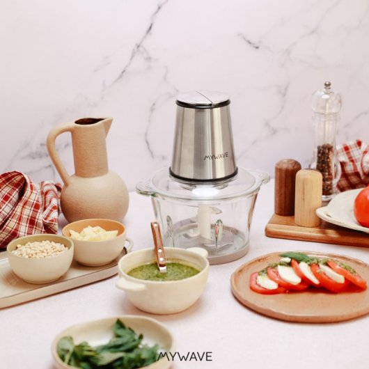 MyWave MWPC-MIN Picadora de Alimentos 400W con Cuchillas de Acero Inoxidable