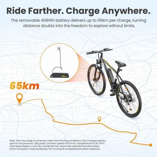 Bicicletta Elettrica Touroll U1 26 250W 468Wh