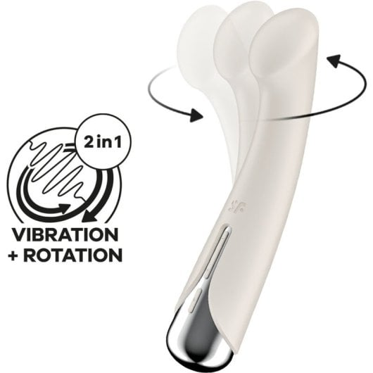 Vibratore rotante Satisfyer Spinning G-sport 1 Beige