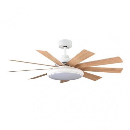 Ventilateur de Plafond avec Lumière LED Iluminashop Vera 36W 132cm 6 Vitesses Moteur DC Télécommande Hiver