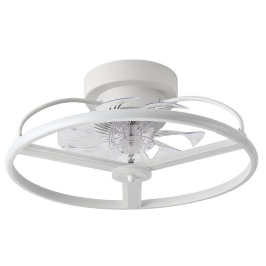 Iluminashop Ventilador de Techo con Luz LED y Mando 60W Blanco/Oro