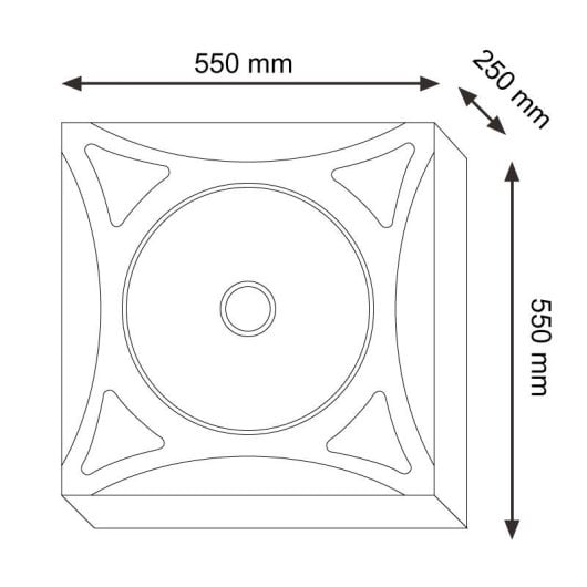 Ventilatore da soffitto Iluminashop Armstrong con controllo 68W 60cm