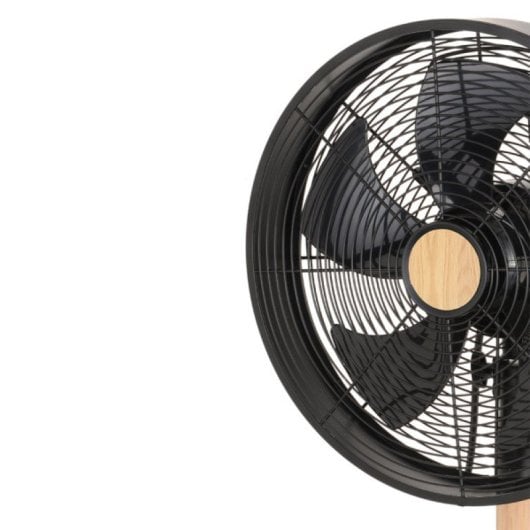 Tischventilator IluminaShop 45W 5 Flügel 3 Stufen Oszillierend Schwarz/Buche