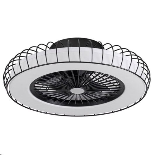 Iluminashop Ventilador de Techo con Luz LED y Mando 72W Negro Motor DC