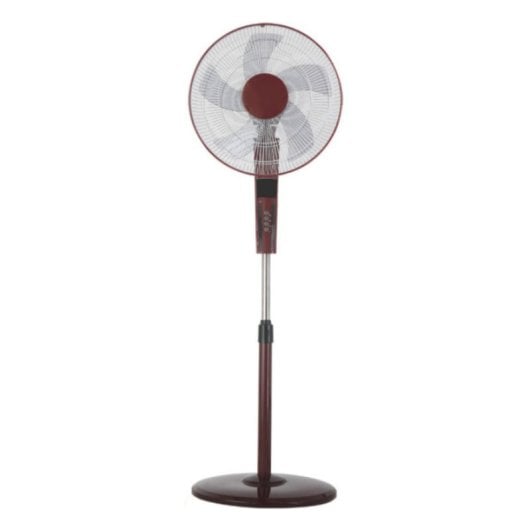 Iluminashop Ventilador de Pie con Mando 60W Burdeos/Negro