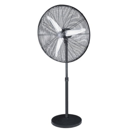 Standventilator IluminaShop 200W 3 Stufen Höhenverstellbar Schwere Basis Schwarz/Silber