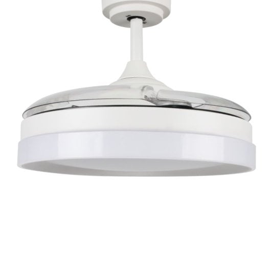 Ledme Ventilador de Techo con Luz LED y Mando 36W Blanco Motor DC
