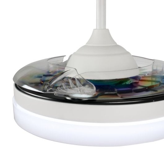 Ledme Ventilador de Techo con Luz LED y Mando 36W Blanco Motor DC