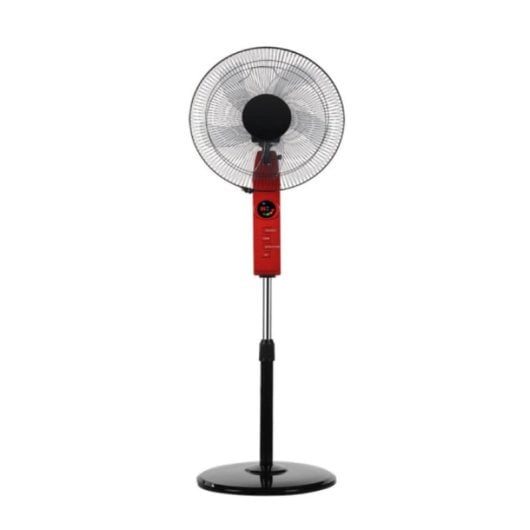Iluminashop Ventilador de Pie con Mando 45W Negro/Rojo