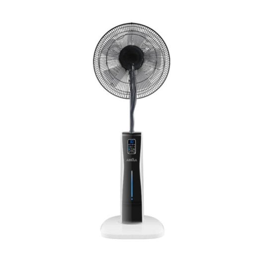 Iluminashop Ventilador de Pie Nebulizador con Mando 75W Blanco/Negro
