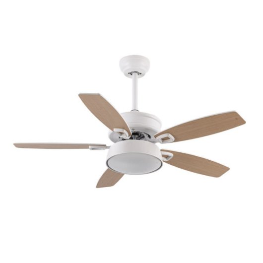 Iluminashop Ventilador de Techo LED 30W Blanco/Haya Motor DC